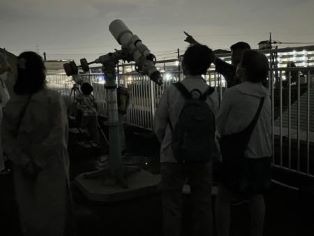 天体望遠鏡と参加者